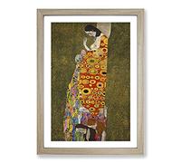 Hope Ii by Gustav Klimt Framed Print | A2 Oak Framed Wall Art | Ready to Hang | Modern Historical Picture | Living Room Bedroom Lounge Office
