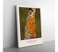 Hope Ii With Border By Gustav Klimt Classic Painting Canvas Wall Art Print Ready to Hang, Framed Picture for Living Room Bedroom Home Office Décor, 60x40 cm (24x16 Inch)