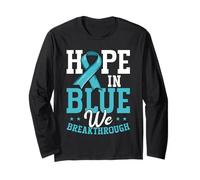 Hope in Blue We Breakthrough Prostate Cancer Awareness Long Sleeve T-Shirt
