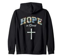 Hope In Christ Cross Christians Religion Bible Scripture Zip Hoodie