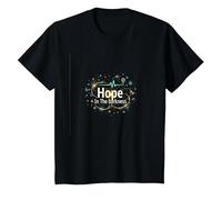 Hope in The Darkness Oncology Nurse Inspirational Gift T-Shirt, Kids, Black, 4 Years