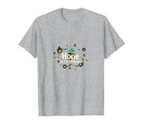 Hope in The Darkness Oncology Nurse Inspirational Gift T-Shirt, Men, Heather Grey, 5XL