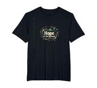 Hope in The Darkness Oncology Nurse Inspirational Gift T-Shirt, Men's Big and Tall, Black, 4X Tall