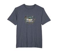 Hope in The Darkness Oncology Nurse Inspirational Gift T-Shirt, Men's Big and Tall, Heather Blue, 4X Tall