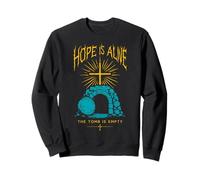 Hope Is Alive Empty Tomb Christian Easter He Is Risen Gothic Sweatshirt