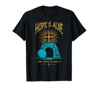 Hope is Alive Empty Tomb Christian Easter He is Risen Gothic T-Shirt