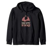 Hope Is Born Birth Of Jesus God Faith Jesus Zip Hoodie