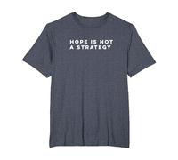 Hope is not a Strategy T-Shirt, Men's Big and Tall, Heather Blue, 2X Tall