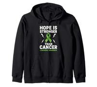 Hope Is Stronger Than Cancer Lymphoma Awareness Zip Hoodie
