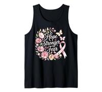 Hope is Stronger Than Fear Breast Cancer Awareness Ribbon Tank Top