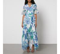 Hope & Ivy Catalina Floral-Print Chiffon Wrap Maxi Dress