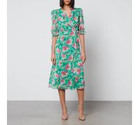Hope & Ivy Kajsa Floral Fil Coupé Wrap Midi Dress