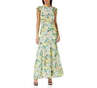 Hope & Ivy The Alaska Sleeveless Open Tie Back Maxi Dress Yellow/Green
