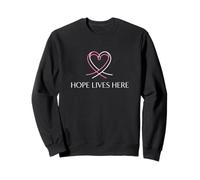Hope Lives Here Inspirational Mood Heart Health Lover Sweatshirt