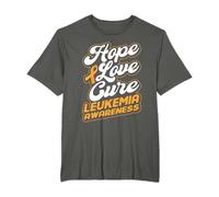 Hope Love Cure Support Leukemia Awareness Ribbon T-Shirt