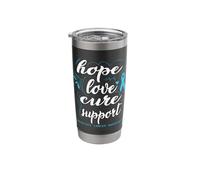 Hope Love Cure Support Prostate Cancer Awarness Stainless Steel Insulated Tumbler