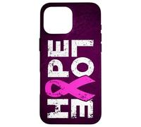 Hope Love - Sideways Distressed Breast Cancer Awareness Case for iPhone 16 Pro Max