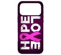 Hope Love - Sideways Distressed Breast Cancer Awareness Case for iPhone 17 Pro Max