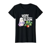 Hope Makes Tomorrow Bloom Cute Ghost Plant Lover Value Graphic T-Shirt, Women, Black, XL