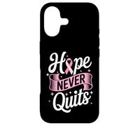 Hope Never Quits Pink Ribbon Breast Cancer Awareness Case for iPhone 17