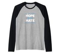 Hope NOT Hate - Political Protest Raglan Baseball Tee