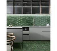 Hope Olive Green Glosy Wall Tile 75mm x 300mm (44, Olive)