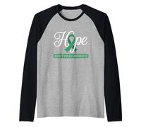Hope On Kidney Disease Awareness Green Month Raglan Baseball Tee