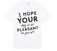 Hope Pleasant Day Funny Sarcastic Comment Sarcasm Design Comfort Colors Adult Heavyweight T-Shirt
