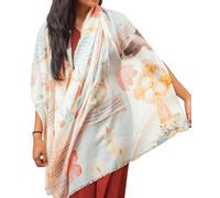 Hope Prayer Scarf - Large, Lightweight Prayerfully Created Bible Verse Shawl, 35x70", Uplifting Encouragement Christian Gift, Honeysuckle, L