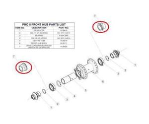 Hope Pro 2 Evo / Pro 4 / Pro 5 Front Hub Axle Conversion Kits - Black / 6 Bolt - Quick Release