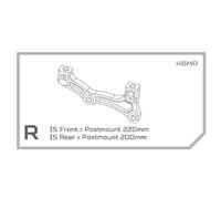 Hope R Is Postmount Disc Brake Caliper Adapter 220 / 200 mm Black