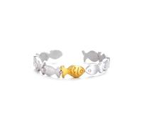 Hope Rings - Swim Against the Current Ring - Fish Inspirational Jewelry for Women & Men-Encouragement Spiritual Rings Gifts for Best Friend Sister, Copper, No Gemstone