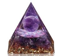 Hope Seed Orgone Pyramid Positive Energy, Organite Natural Amethyst Crystal Healing Crystal Pyramid Stress Relief Chakra Reiki Healing Meditation Purifies the mind and enhances confidence