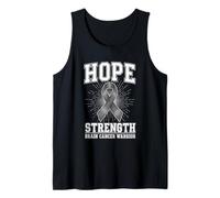 Hope Strength Brain Cancer Warrior Ribbon Tank Top