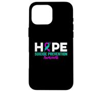 Hope Suicide Prevention Ribbon Depression Suicide Awareness Case for iPhone 16 Pro Max