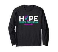 Hope Suicide Prevention Ribbon Depression Suicide Awareness Long Sleeve T-Shirt