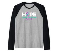 Hope Suicide Prevention Ribbon Depression Suicide Awareness Raglan Baseball Tee