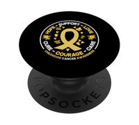 Hope Support Childhood Cancer Warriors Gold Ribbon Awareness PopSockets Adhesive PopGrip