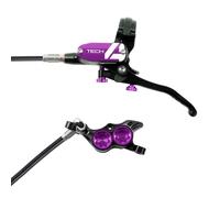 Hope Tech 4 E4 Right Hand Disc Brake Set in Black and Purple Black Hose