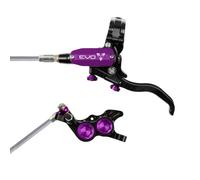 Hope Tech 4 Evo GR4 Braided Disc Brake - Black / Colours - Black / Purple / No Rotor / Left / Braided Hose