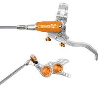 Hope Tech 4 EVO GR4 Brakes No Rotor Silver/Orange | Braided
