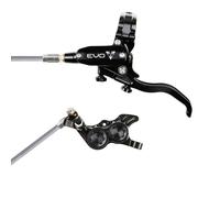 Hope Tech 4 EVO GR4 Hydraulic Disc Brake - Black / BlackRear Left HandBraided