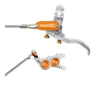 Hope Tech 4 EVO GR4 Hydraulic Disc Brake - Silver / OrangeRear Left HandBraided