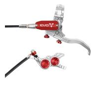 Hope Tech 4 Evo GR4 No Rotor LEFT HAND Disc Brake (Silver/Red & Black Hose)