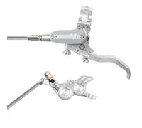 Hope Tech 4 Evo GR4 Braided Disc Brake - Silver / Colours - Silver / No Rotor / Left / Braided Hose