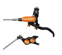 Hope Tech 4 Evo TR4 Braided Disc Brake - Black / Colours - Black / Orange / No Rotor / Left / Braided Hose