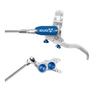 Hope Tech 4 Evo TR4 Braided Disc Brake - Silver / Colours - Silver / Blue / No Rotor / Left / Braided Hose