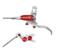 Hope Tech 4 Evo TR4 Braided Disc Brake - Silver / Colours - Silver / Red / No Rotor / Right / Braided Hose