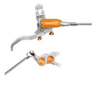 Hope Tech 4 EVO TR4 Hydraulic Disc Brake - Silver / OrangeFront Right HandBraided
