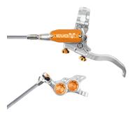 Hope Tech 4 EVO TR4 Hydraulic Disc Brake - Silver / OrangeRear Left HandBraided